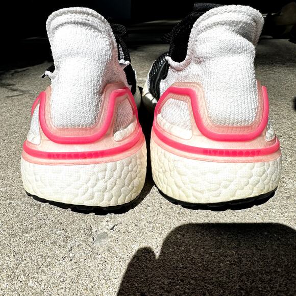 Adidas Ultraboost 19 Running Shoes Athletic Active Knitted Pink Black White 11 - Picture 5 of 7